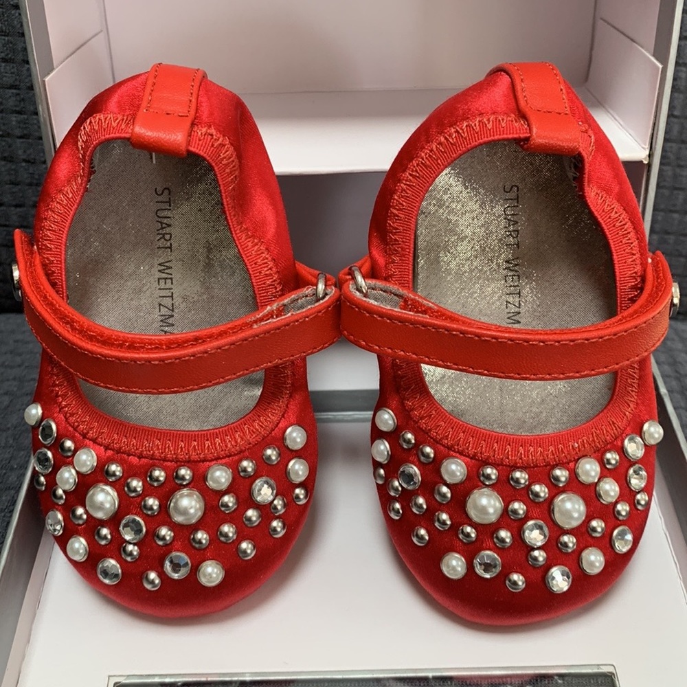 Stuart Weitzman Baby Pearl Dancer Shoe NEW!